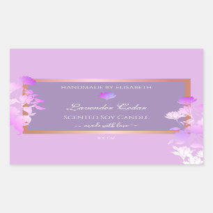 Lovely Purple Floral Product Packaging Labels Chic
