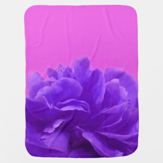 Lovely Purple Floral Receiving Blanket (Front)