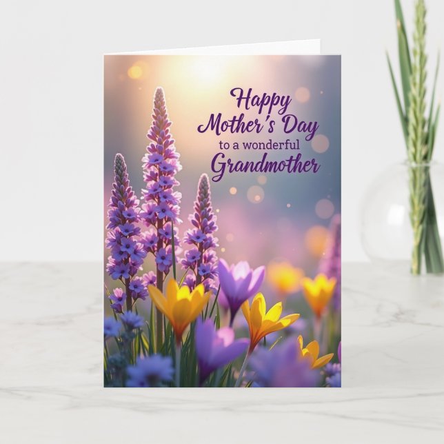 Lovely Purple Flower Card (Front)