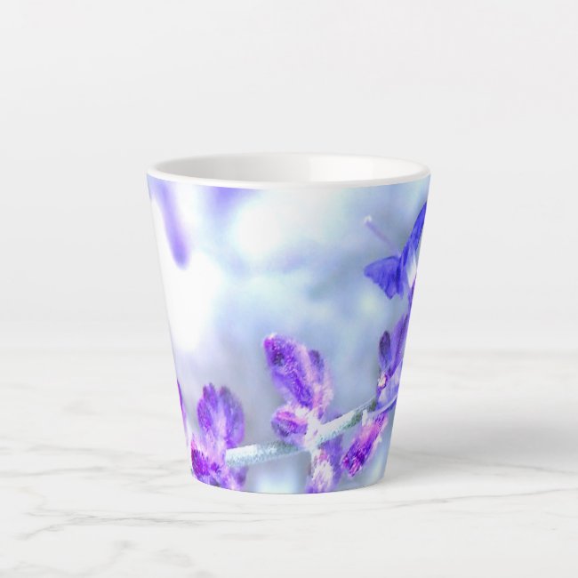 Lovely Purple Flowers Latte Mug
