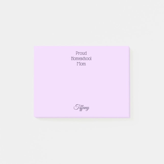 Lovely Purple Homeschool Mom Post-it Notes (Front)