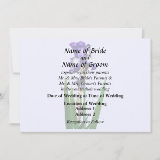 Lovely Purple Iris Invitation