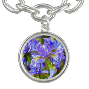 Lovely Purple Irises in May Bracelet