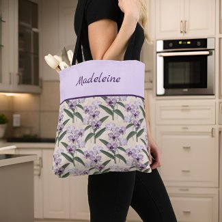Lovely Purple Lilacs on Vintage Ecru