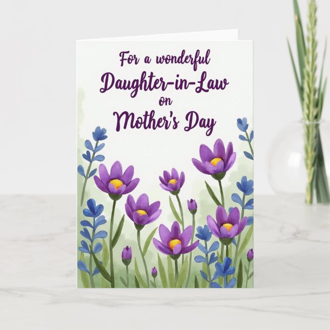 Lovely Purple Mothers Day Card (Front)