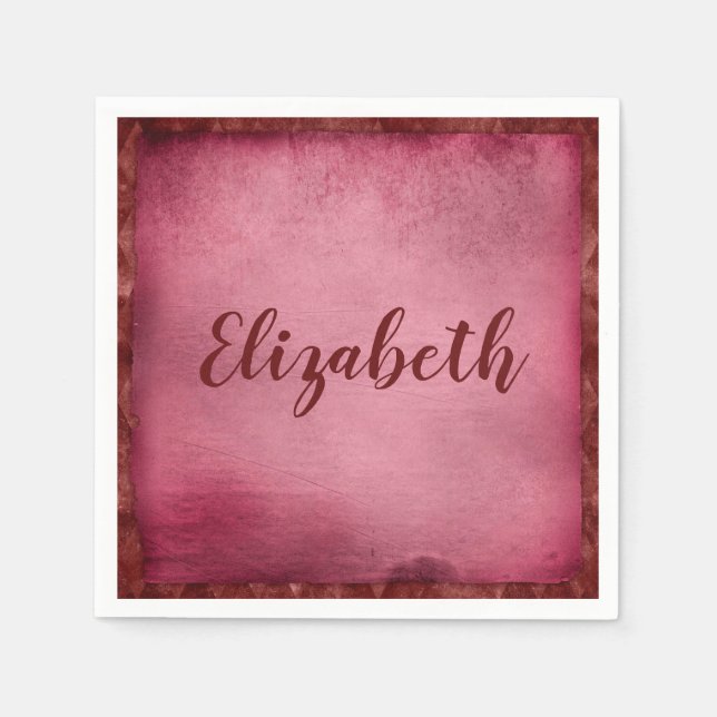 Lovely purple personalize napkins (Front)