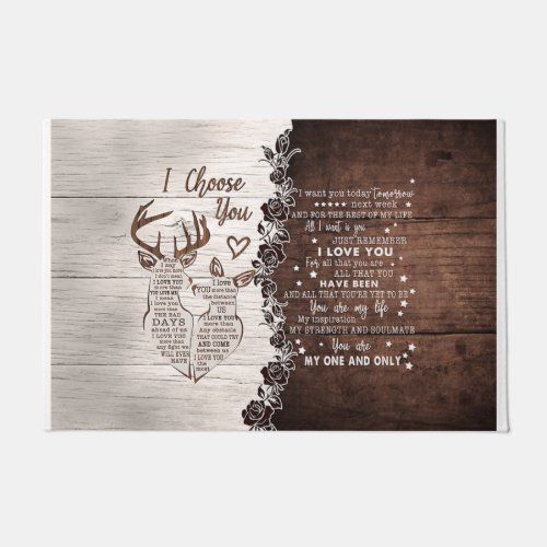 Lovely Quotes Doormat Deer Couples Doormat