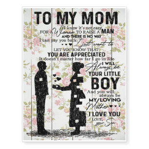 Lovely Quotes To My Mom, Mom Present Temporary Tattoos