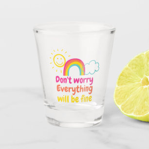 Lovely Rainbow, Sun and Cloud Shot Glass