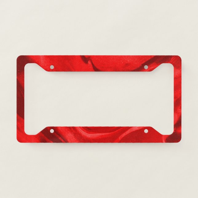 Lovely Red Aesthetic Gradient   License Plate Frame (Front)
