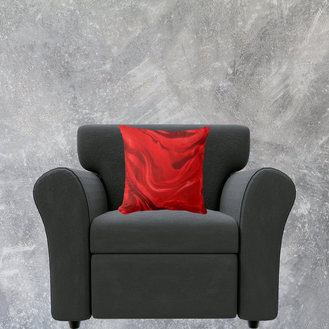 Lovely Red Aesthetic Gradient Throw Pillow (Creator Uploaded)