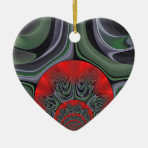 Lovely Red Aurora Art Print Ceramic Ornament