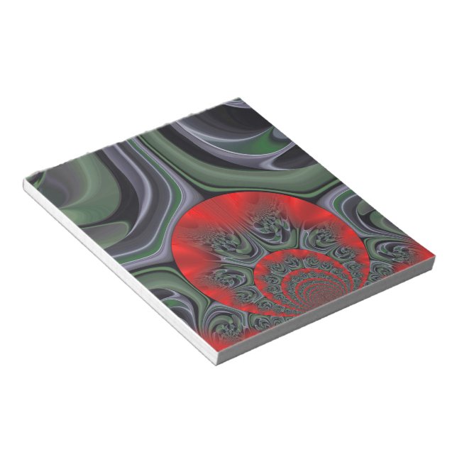 Lovely Red Aurora Art Print Customize Product Notepad (Angled)