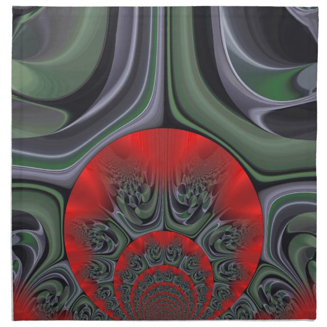 Lovely Red Aurora Art Print Napkin (Front)