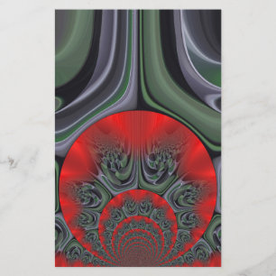 Lovely Red Aurora Art Print Stationery