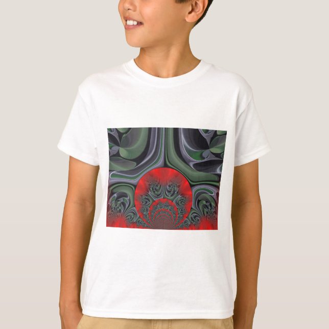 Lovely Red Aurora Art Print T-Shirt (Front)