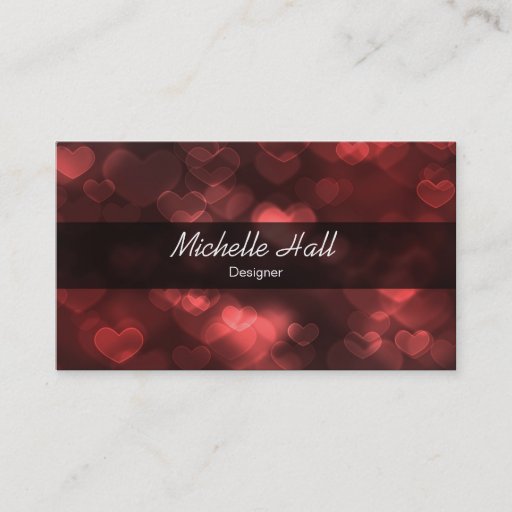 Customizable Lovely Red Business Cards