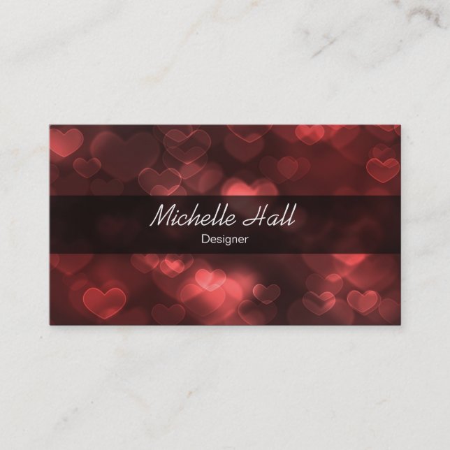 Lovely Red Business Card (Front)