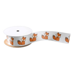Lovely red fox satin ribbon