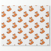 Lovely red fox wrapping paper (Flat)