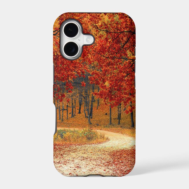 Lovely red leaf trees iphone case (Back)