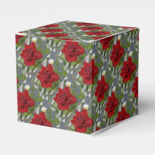 Lovely Red Rose Favor Boxes