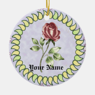 Lovely Red Rose ornament 