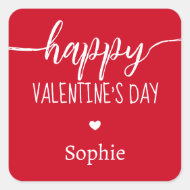 Lovely Red Valentine Gift Stickers