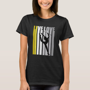 Lovely Rhythmic Gymnastics Womens Teammate Distres T-Shirt
