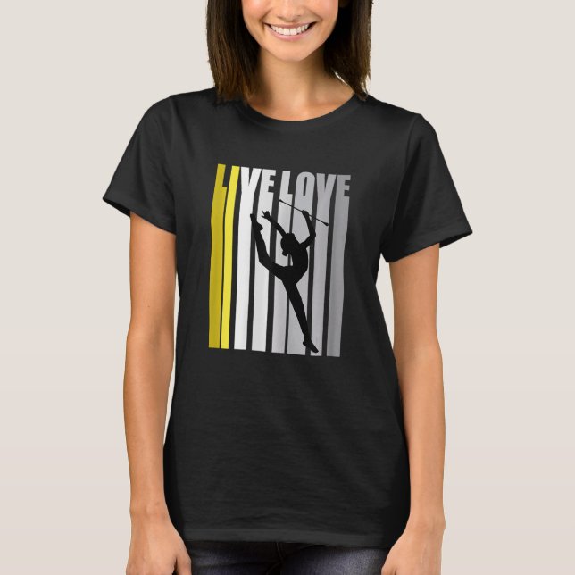 Lovely Rhythmic Gymnastics Womens Teammate Distres T-Shirt (Front)