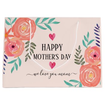Lovely Romantic Personalized Mother's Day Gift Bag by DesignByLang at Zazzle
