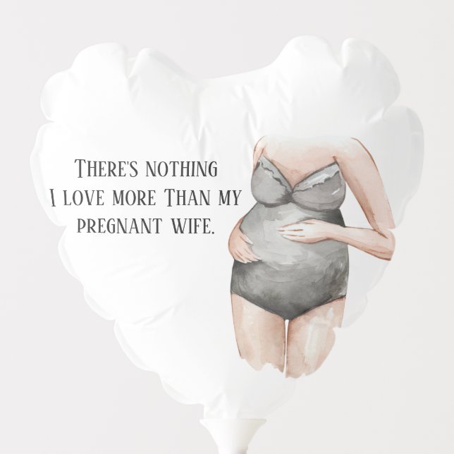 Lovely Romantic Pregnancy Wife Gift With Quote Balloon (Front)