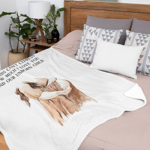 Lovely Romantic Pregnancy Wife Gift With Quote Fleece Blanket