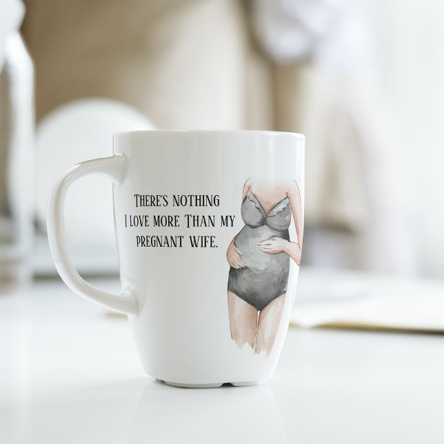Lovely Romantic Pregnancy Wife Gift With Quote Latte Mug (Creator Uploaded)
