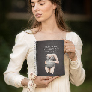 Lovely Romantic Pregnancy Wife Gift With Quote Notebook