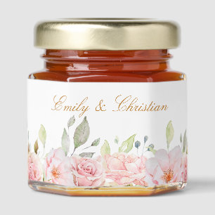 Lovely Rose Border Honey Jar Favors