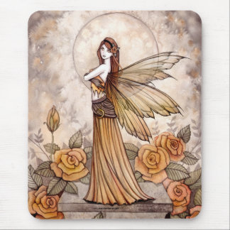 Lovely Rose Fairy Mousepad by Molly Harrison