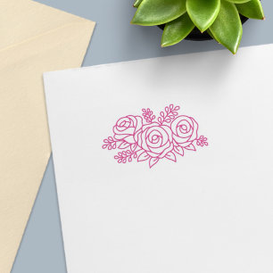 Lovely Rose Posy Self-inking Stamp