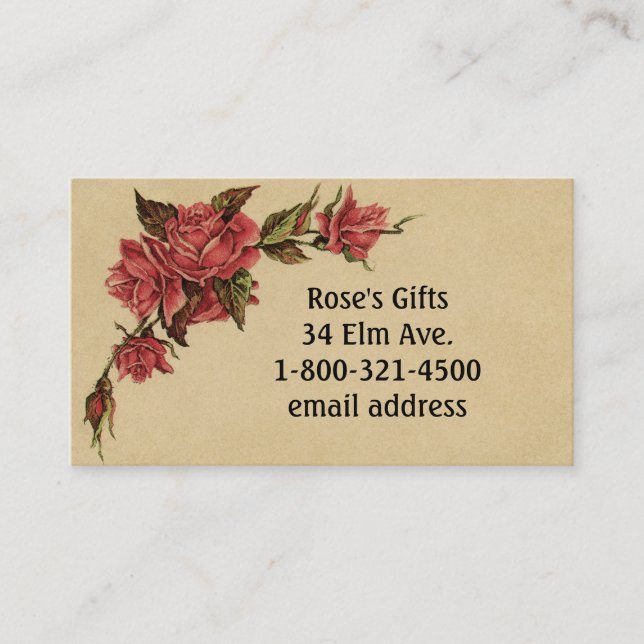 Lovely Roses Business Card (Front)