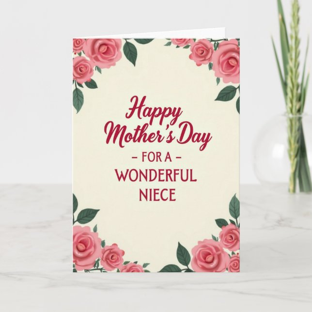 Lovely Roses Niece Card (Front)