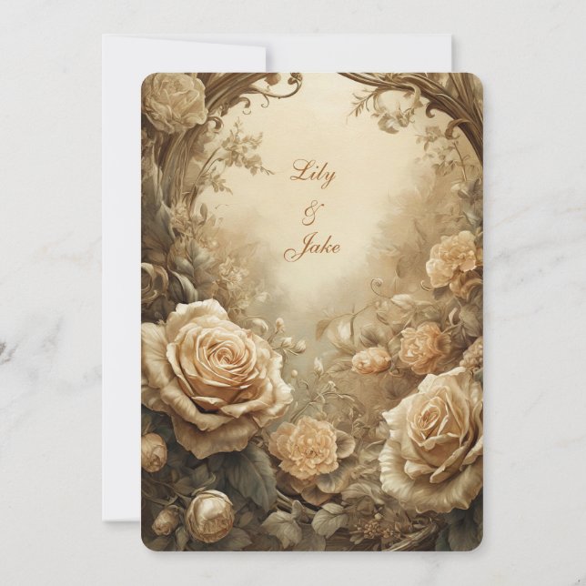 Lovely Rose's Wedding Invitation (Back)