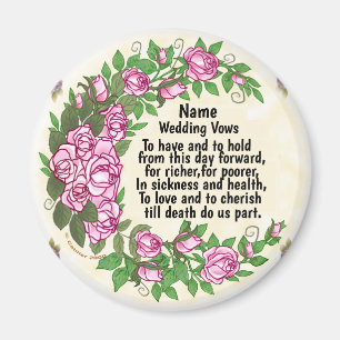 Lovely Roses Wedding Vows magnet