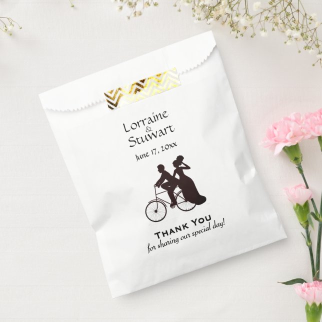 Lovely Rustic Bicycle Wedding Theme Thank You Favor Bag (Sealed)