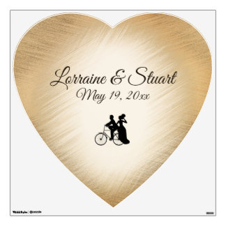 Lovely Rustic Bicycle Wedding Theme Wall Decal