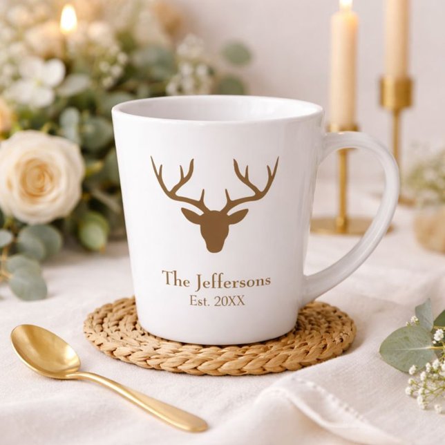 Lovely Rustic Deer Head Latte Mug (Creator Uploaded)
