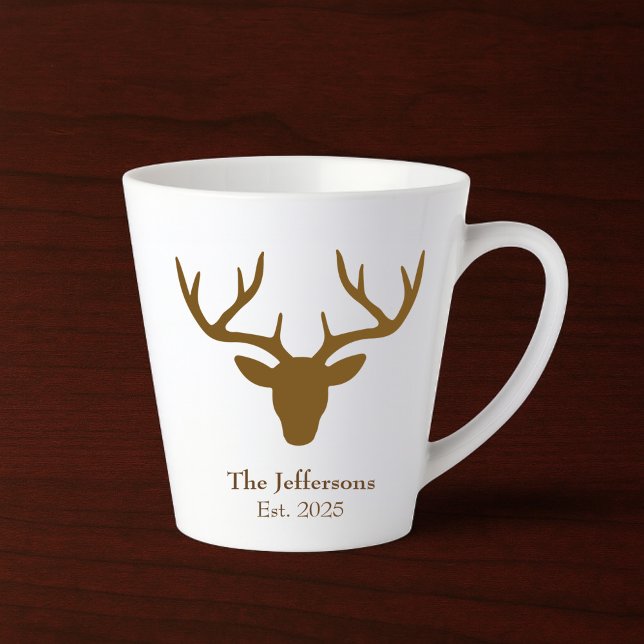 Lovely Rustic Deer Head Latte Mug (Creator Uploaded)