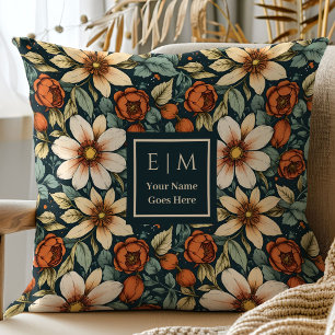 Lovely Sage Green Fall Floral Pillow Room Decor