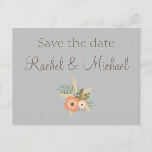 Lovely Save the Date Announcement Postcard