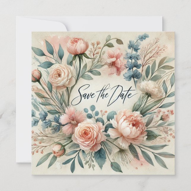 Lovely Save the Date Wedding Announcement (Front)