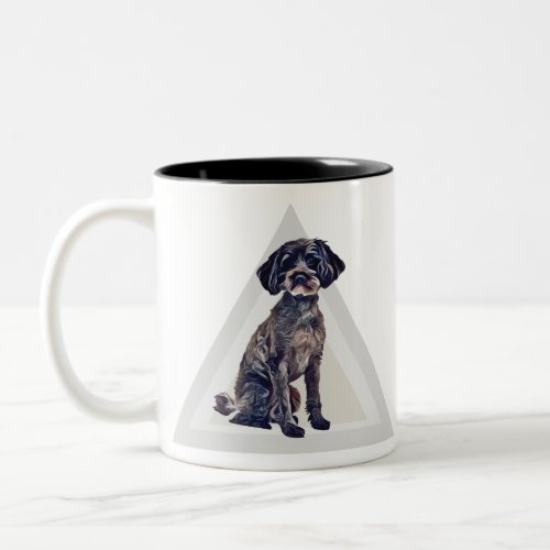 Lovely Schnoodle Dog Two_Tone Coffee Mug